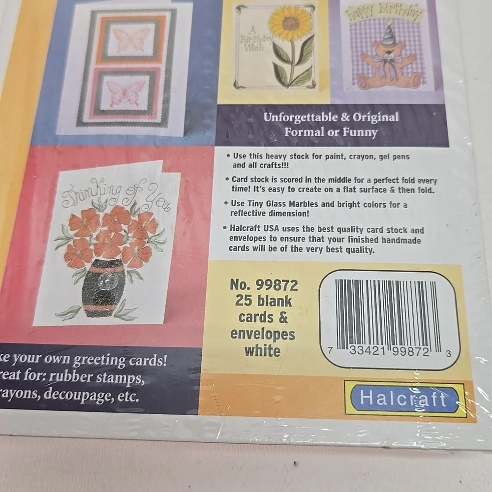 Halcraft‎ USA Valuepack 4 Packages Of 25 Envelopes & Cards White NEW Cardcraft